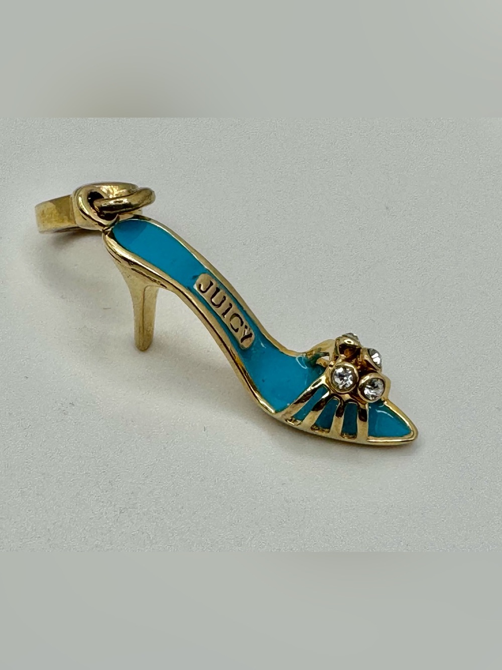 Juicy Couture Gold-Tone High Heel Charm with Turquoise Enamel